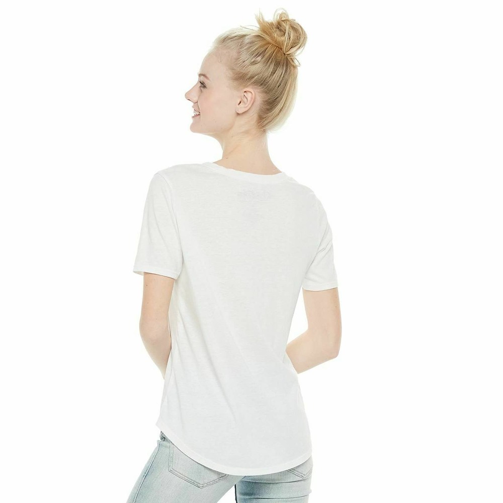 Sailor Moon Women's Officially Licensed Anime Graphic V-Neck Tee T-Shirt - White - Picture 2 of 3
